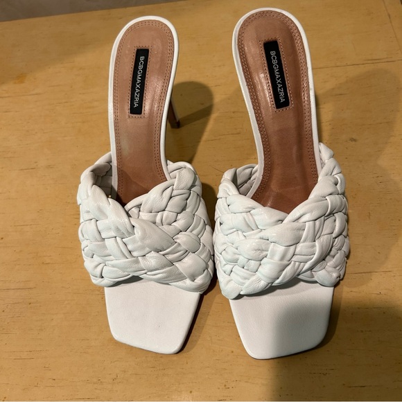 BCBG MaxAzria womens woven leather stiletto sandal size 9.5 040001549045 - Picture 1 of 11